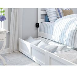 Bed Drawer Set of 2 Twin/Full, White