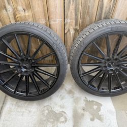 22 Inch Giovanni Black Rims