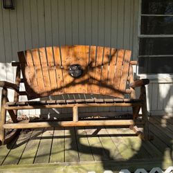 Texas wooden bench 