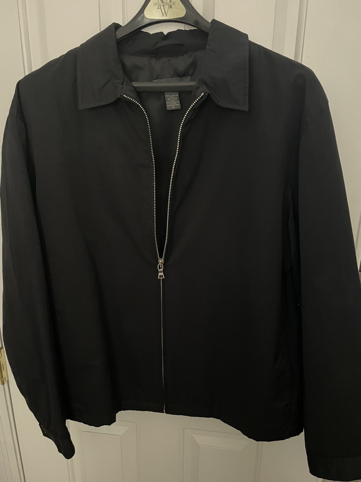 Mens Banana Republic Lightweight Black Harrington Jacket, Like New, Size XL