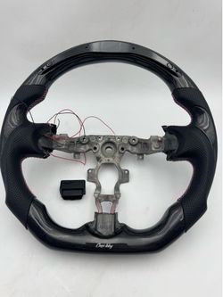 LED Real Carbon Fiber Perforated Leather Steering Wheel 09-21 Nissan 370Z READ!!