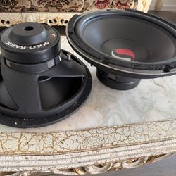 Rare Old School Car Subwoofers 2 15inch Kicker Solo Baric 1500watts max Power each sub Single Coil 2 Ohm 750w Rms With Custom made box Same As L7