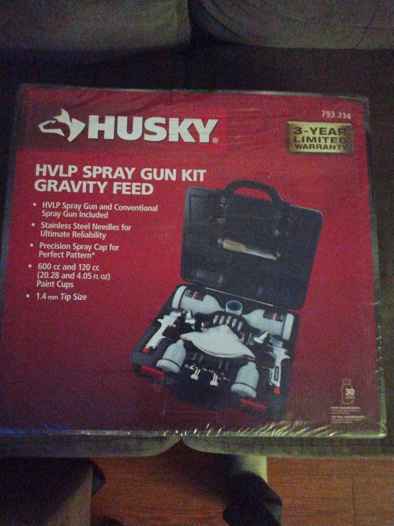 Husky Hvlp Spray Gun Kit Gravity Feed 