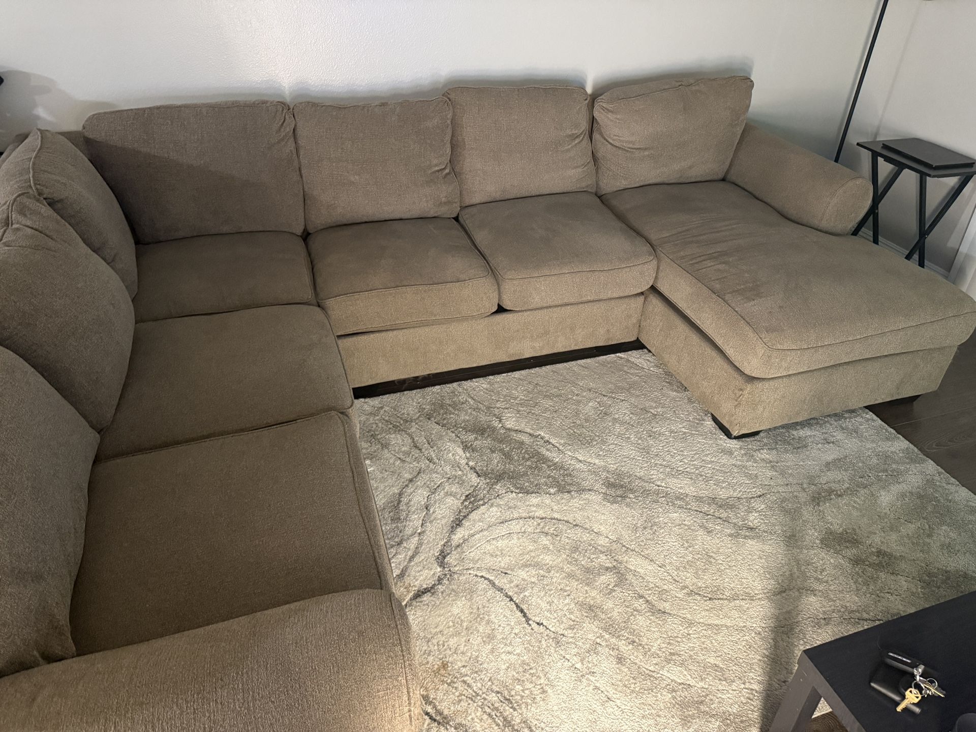 6 Seater Tan Couch 