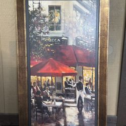 Tribeca Cafe - print with Gold frame $30obo