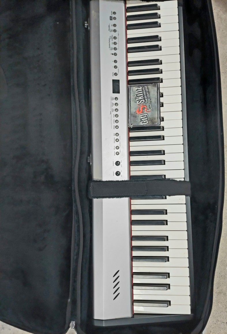 30$ Gig Skins Digital Piano Travel Case Handles Wheels And Shoulder Straps, Storage Front And Rear