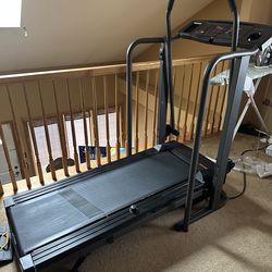 Free perfectly working treadmill moving and I cannot take it with it folds for an easy transport
