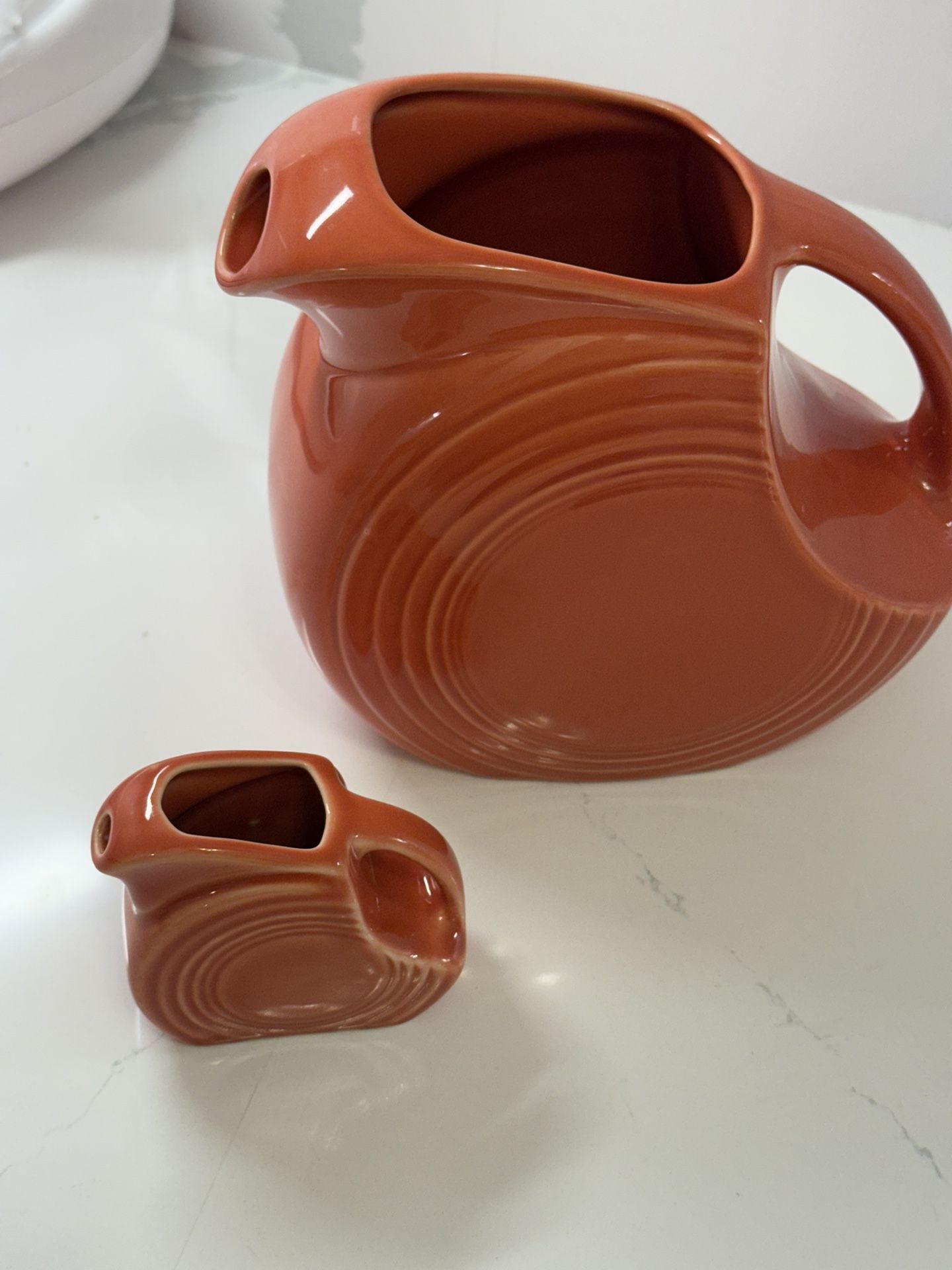 NEW … Large & Small Fiesta Pitchers In Persimmon Color