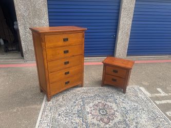 Solid Wood Bedroom Set, Tall Dresser & Nightstand - Delivery Available