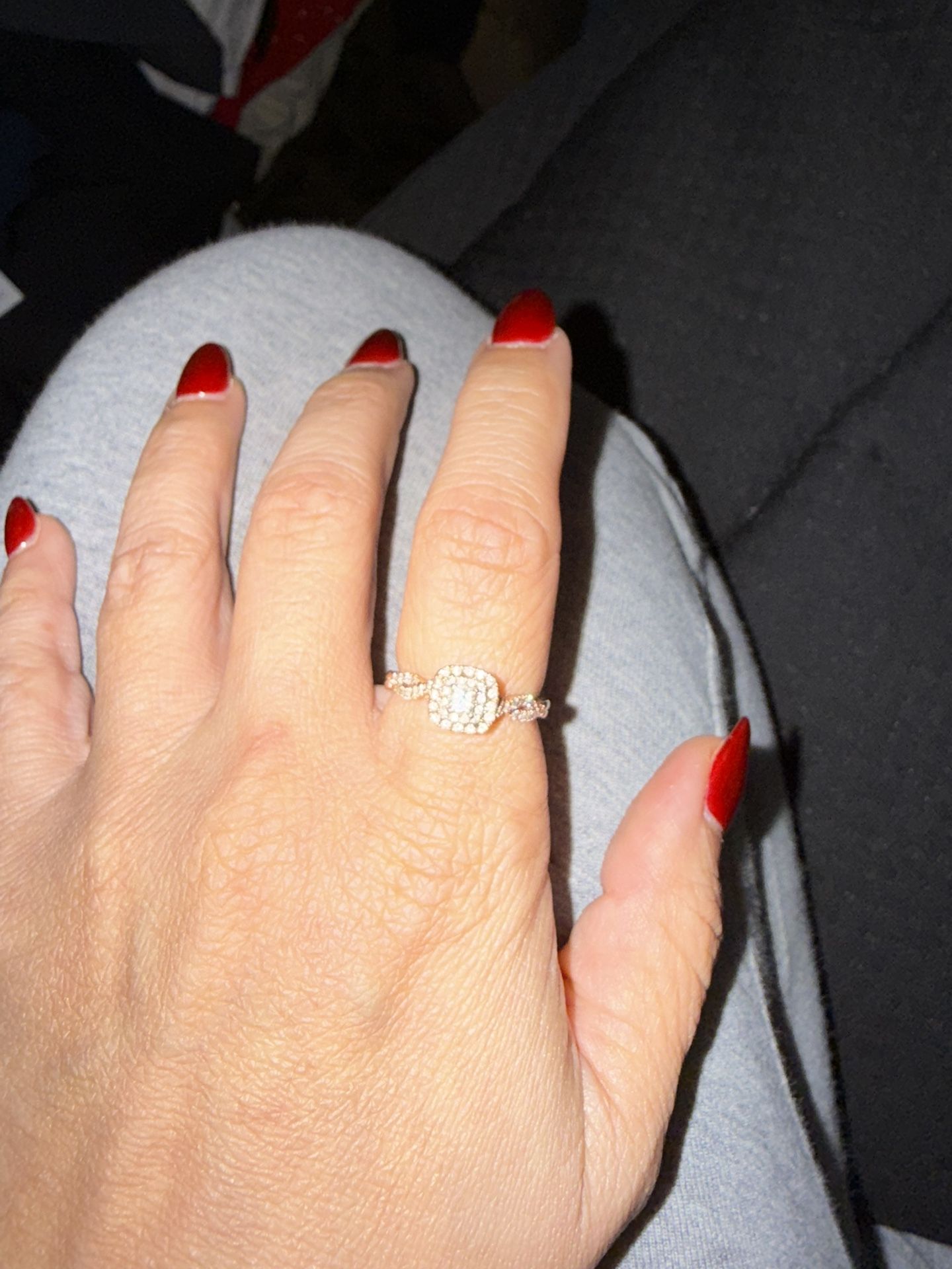 14karat Rose Gold  Diamond Engagement $300