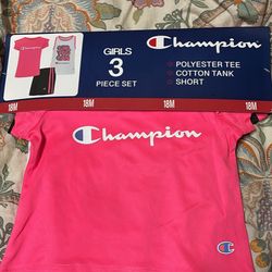 champion Baby girls 3 piece active set size 18 months