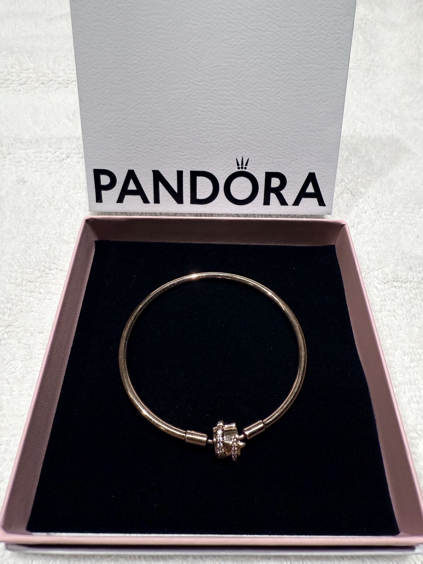 Pandora Rose Gold Bangle Bracelet - 14K Rose Gold