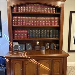 Great Bookcase With Credenza Solid Wood Great Quality