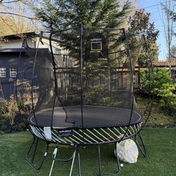 Used Springfree 10' (R79) with Basketball Hoop