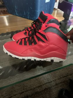 Red And Black Jordan 10’s