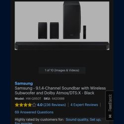 Samsung Q950T Surroud Sound Sub And Rear Speakers