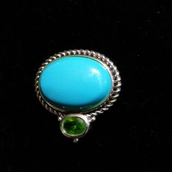 Sterling silver turquoise pendant