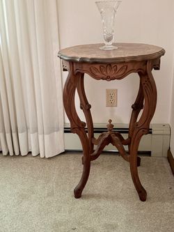 Round side table