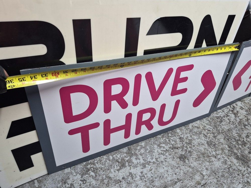 Dunkin Drive Thru Signs 