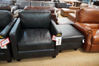 Leather Track Arm Chair — Rocky Mountain Leather (Black)