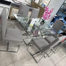 Modern Dining Set 🩶 Grey Color 