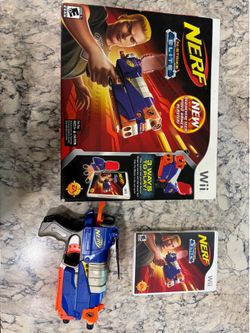Wii N-strike Elite game and Nerf gun for Wii