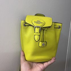 Yellow Coach Mini Backpack