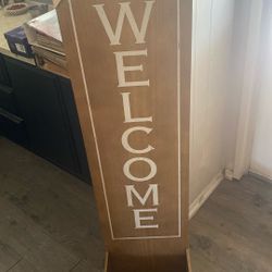 Door Welcome Sign With Plant 🪴 Holder 