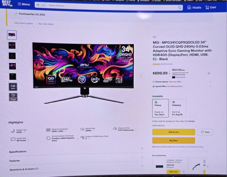 34 OLED Curved Ultra wide Monitor