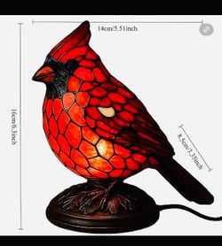 ❤️ Red Cardinal Resin Table Lamps 🐦