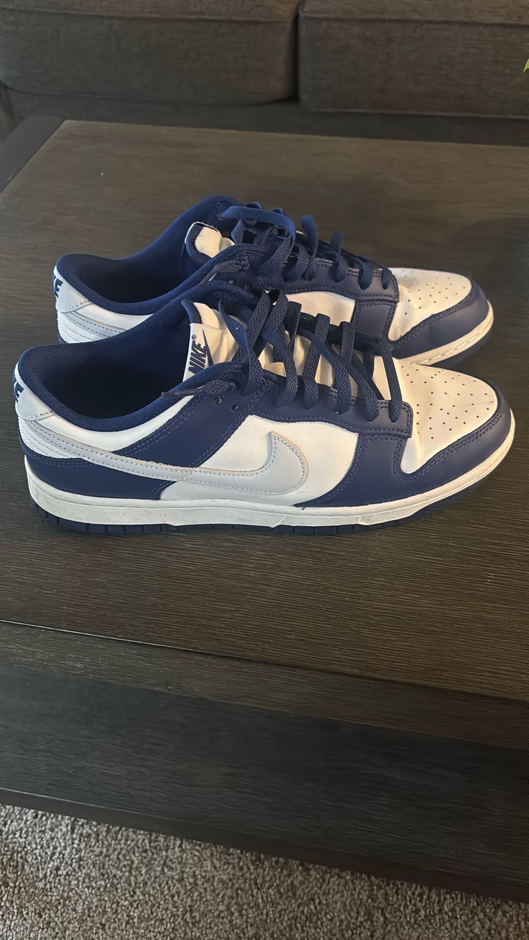 Nike Low Dunk White And Navy