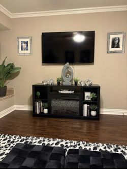 Fireplace black wood