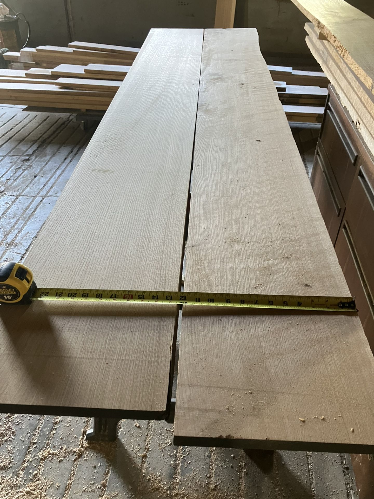 4/4 Rough Sawn Rift Red Oak , Skim Dressed 3 S
