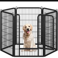 40" H x 27" W x 0.59" D Outdoor Metal Dog Pen (Set of 6)
