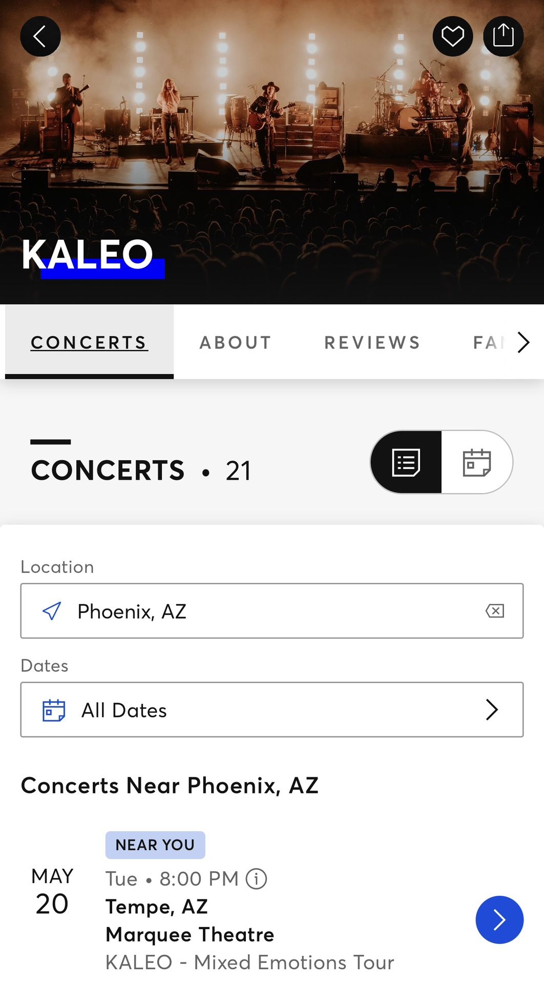 Kaleo Concert Tickets Balcony Seated