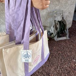 Large Purple Trader Joe’s Totes