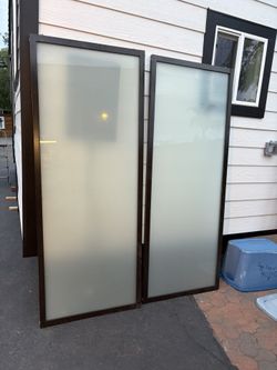 Closet Doors Metal w/ Glass 61 1/2” x 78 3/4”  