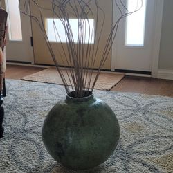 Brass Pot Verdigris Patina 12" sphere