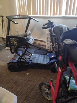 I have a mobility scooter up for sale because I got a new one donated to me this one is lightweight and very cheap