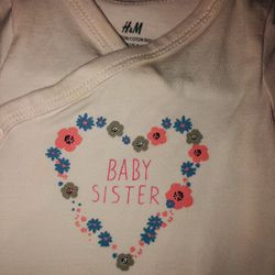 “BABY SISTER” Organic Cotton Bodysuit