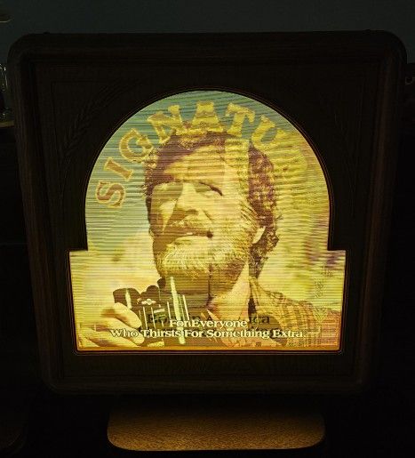 Stroh’s Dissolving Illumination Lighted Beer Sign Peter W. Stroh Signed Bar Back