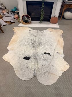 Premium XL Genuine Colombian Cowhide Rug – 7'3" x 6'10" – Brand New