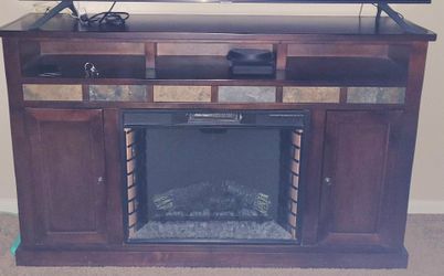 Slate Media Center Fireplace