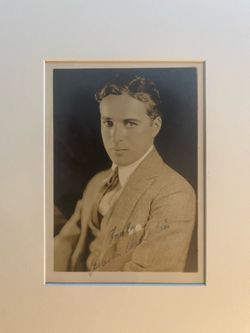 Vintage 1920’s Charlie Chaplin Photo With Stamp Autograph