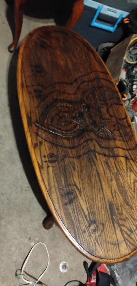 Etched Deer Head Table