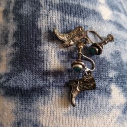 Vintage Silver Torquise Eartings