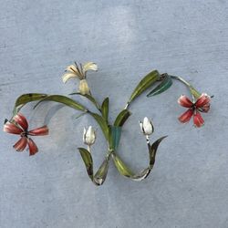 Vintage Toleware Italian Candle Sconce