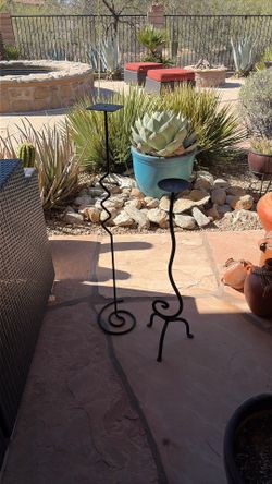 Metal tall Outdoor Candle sticks 