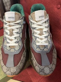 Gucci Mens High top shoes Beige GG Fabric Monogram  Gucci high top  sneakers, Gucci men shoes, Mens high top shoes