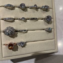 Lot of 13 cubic zirconia rings